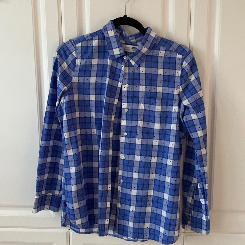 Old navy Western“the classic shirt” blue plaid button up
